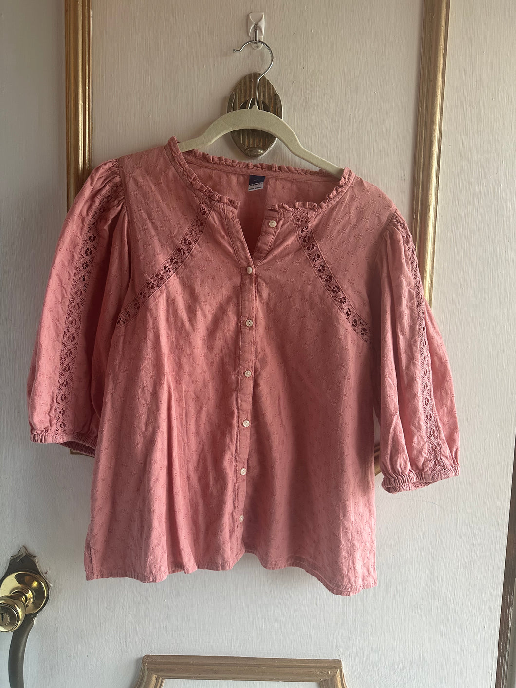 Small - lace detail blouse