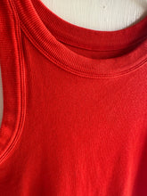 Load image into Gallery viewer, Small - poppy red ribbed racer tank
