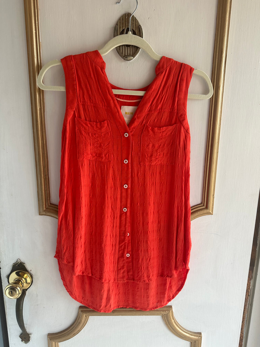 Extra Small - poppy red blouse