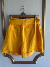 Load image into Gallery viewer, Small/4 - cheddar yellow belted shorts
