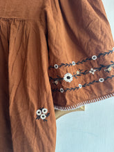 Load image into Gallery viewer, Medium - brown embroidered top
