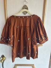 Load image into Gallery viewer, Medium - brown embroidered top
