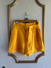 Load image into Gallery viewer, Small/4 - cheddar yellow belted shorts
