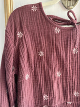 Load image into Gallery viewer, Madewell Purple/maroon floral blouse
