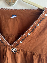 Load image into Gallery viewer, Medium - brown embroidered top
