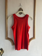 Load image into Gallery viewer, Small - poppy red ribbed racer tank
