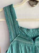 Load image into Gallery viewer, Small - Teal smocked dress
