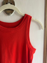 Load image into Gallery viewer, Small - poppy red ribbed racer tank
