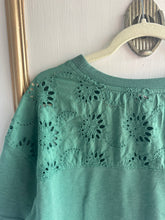 Load image into Gallery viewer, Large - Teal Tee with Eyelet detail
